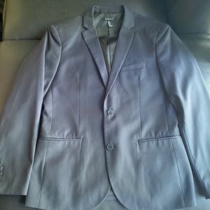 Men’s Black Suit Top - Small 38S Black/Dark Grey